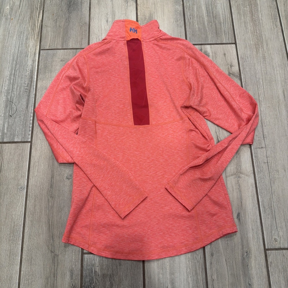 Helly Hansen Top Womens Large Pink Running X Cool 1/4 Zip Gorpcore Long Sleeve M - Picture 4 of 5